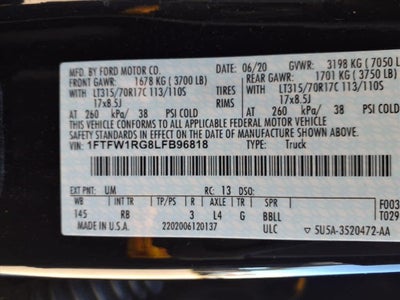 2020 Ford F-150 Raptor