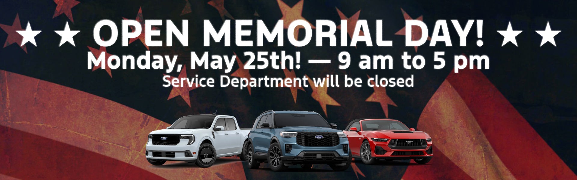 Memorial Day Hours